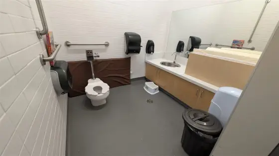 The toddler bathroom in the Caterpillar Room